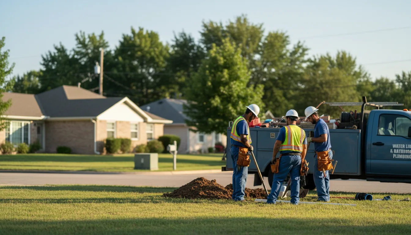 Residential water line and bathroom plumbing service in Norristown, PA